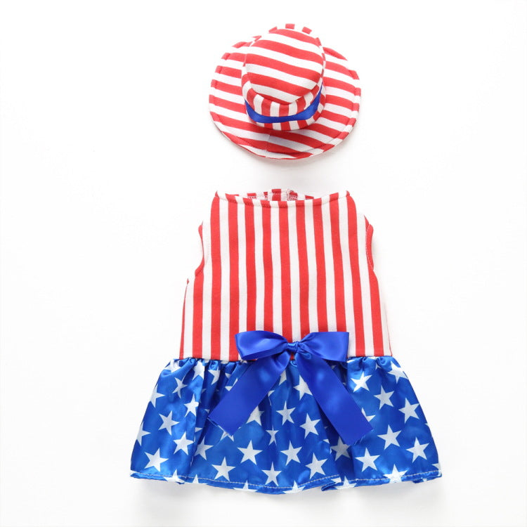 Pet clothing, funny dog clothing, Independence Day holiday outfit