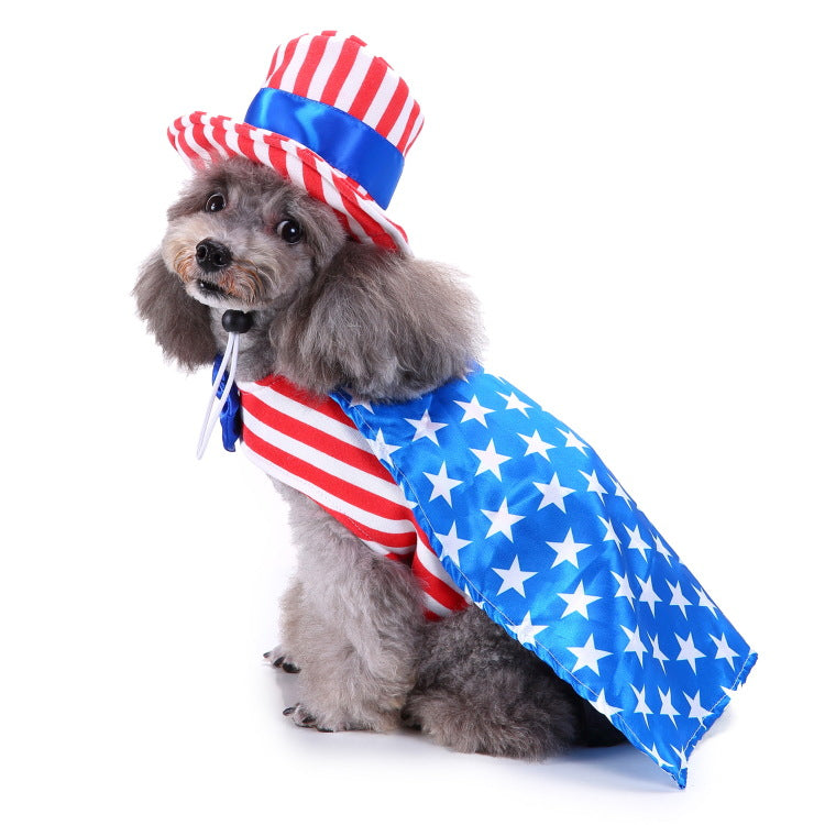 Pet clothing, funny dog clothing, Independence Day holiday outfit