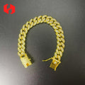 Hip Hop Pet Dog Collar Cuban Dog Chain Full Diamond Necklace Lock Gold Silver