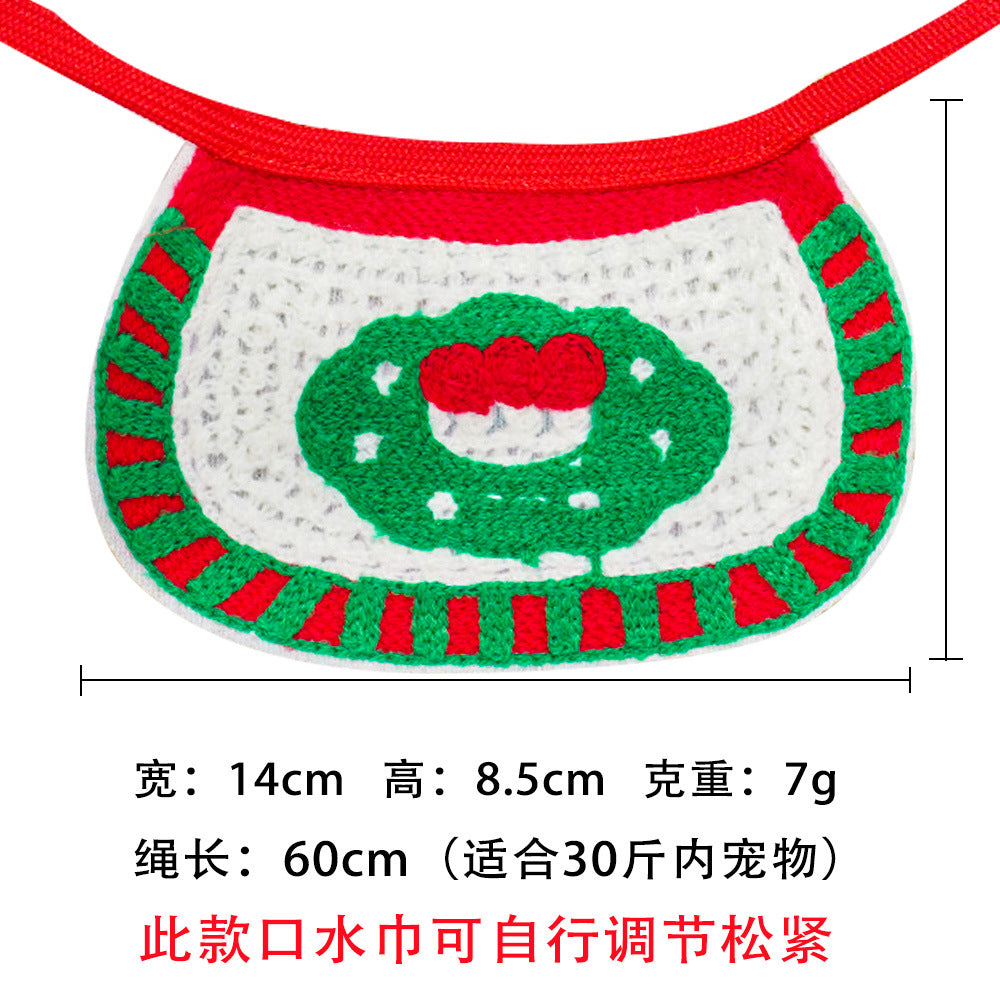 Dog cat pet dog hat saliva towel bib teddy French bucket autumn and winter clothes dress up cat christmas supplies