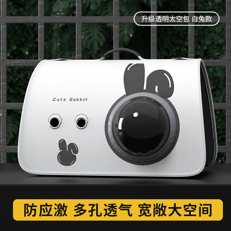 Portable cat bag Transparent outing bag Crossbody pet bag Cat handbag Pet backpack