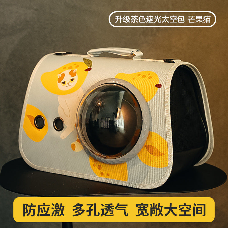Portable cat bag Transparent outing bag Crossbody pet bag Cat handbag Pet backpack