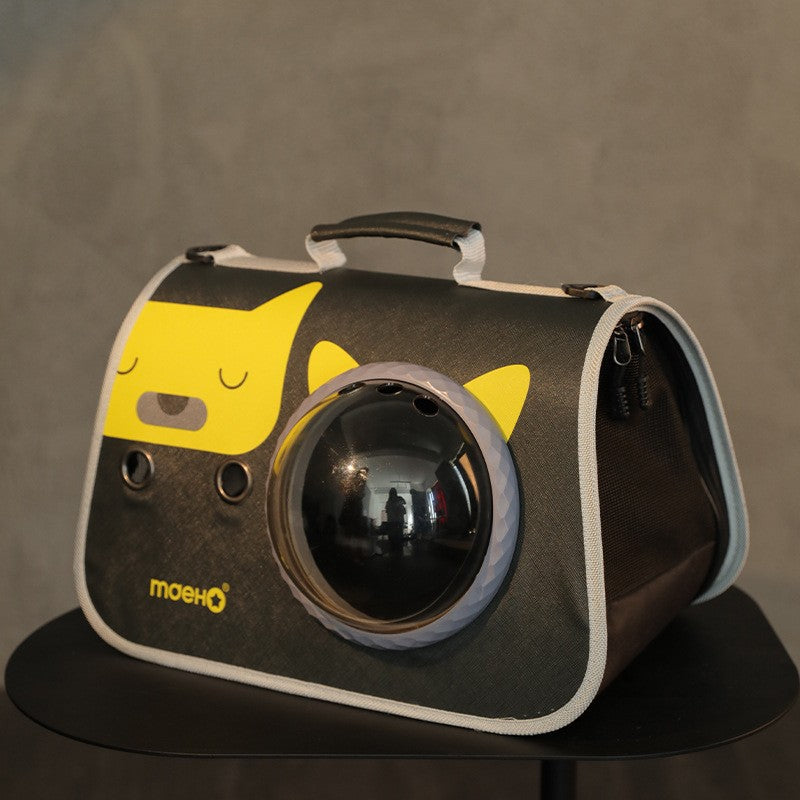 Portable cat bag Transparent outing bag Crossbody pet bag Cat handbag Pet backpack