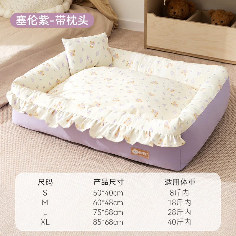 Cat nest autumn and winter round nest knitted tent nest thickened warm yurt Christmas cat house cross-border kennel pet nest