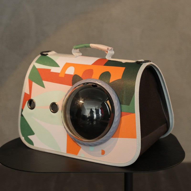 Portable cat bag Transparent outing bag Crossbody pet bag Cat handbag Pet backpack