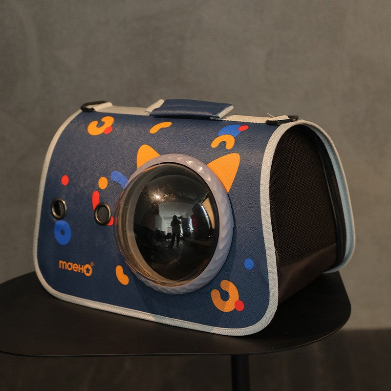 Portable cat bag Transparent outing bag Crossbody pet bag Cat handbag Pet backpack