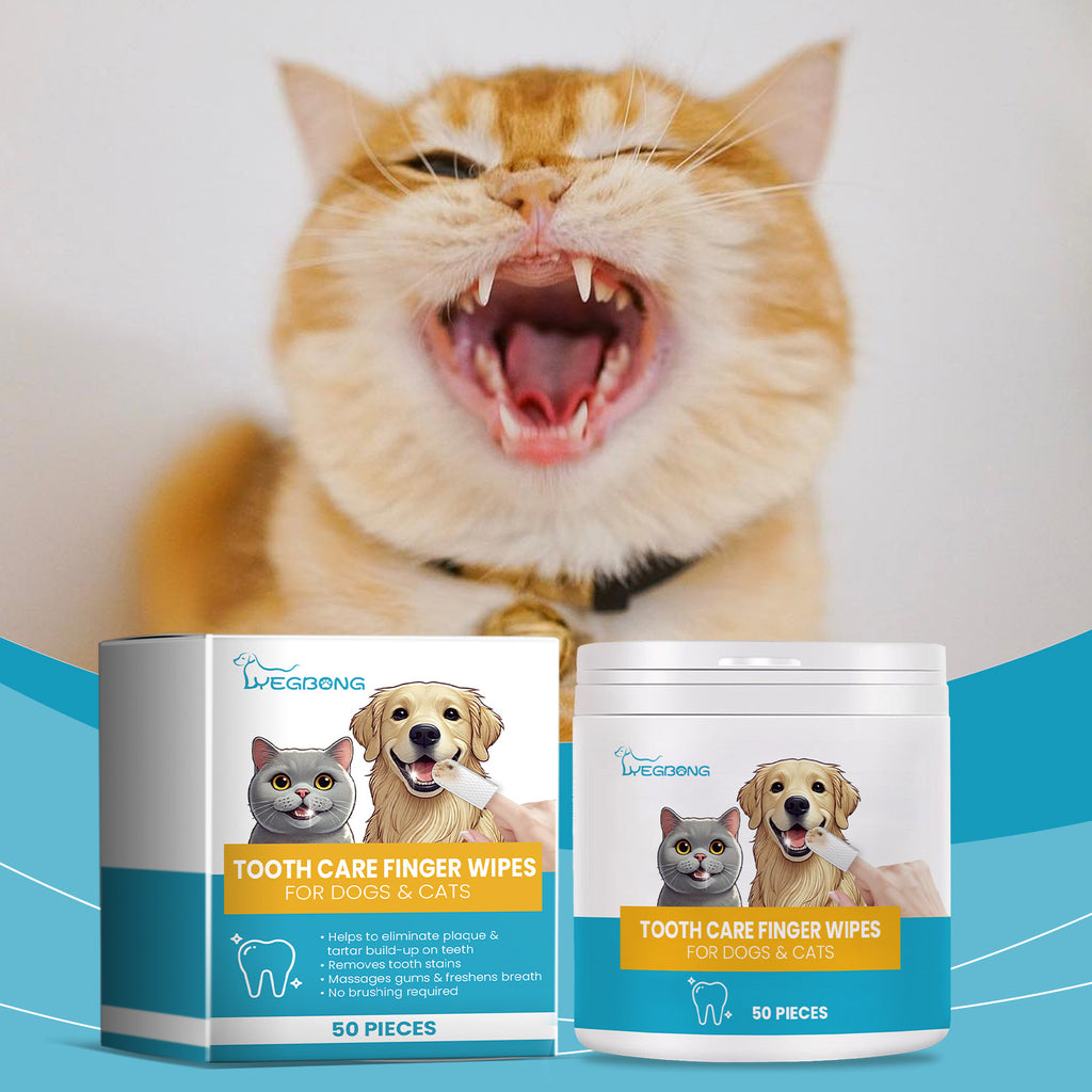Cat and dog teeth wipes, pet cleaning teeth tartar cleaning repair fresh care finger cots