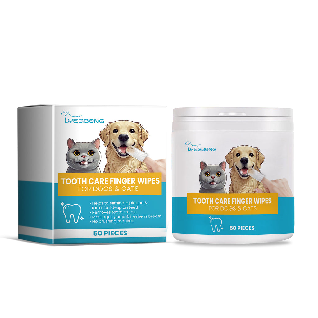 Cat and dog teeth wipes, pet cleaning teeth tartar cleaning repair fresh care finger cots