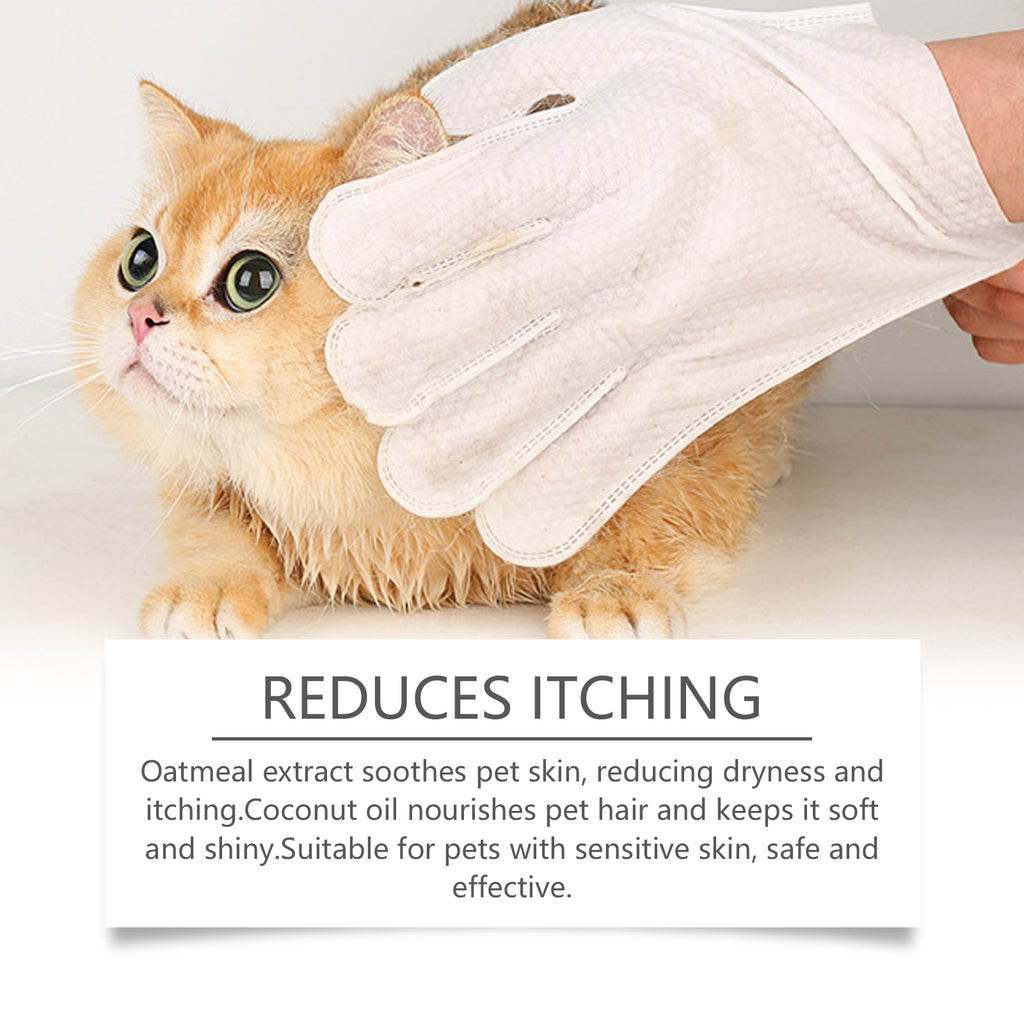 Pet disposable cleaning gloves, dog cat hair skin gentle cleaning care gloves