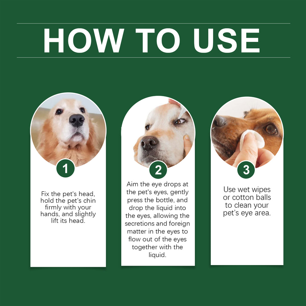 Pet eye drops, dog cleaning tears, pet eye drops, cat eye cleaning products