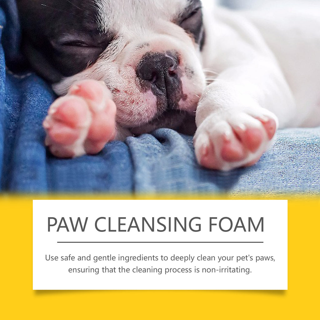 Pet sole foam cleaner, deep cleaning dog cat foot care moisturizing and moisturizing