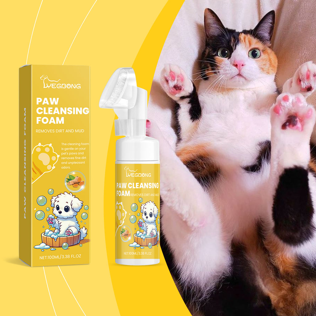 Pet sole foam cleaner, deep cleaning dog cat foot care moisturizing and moisturizing