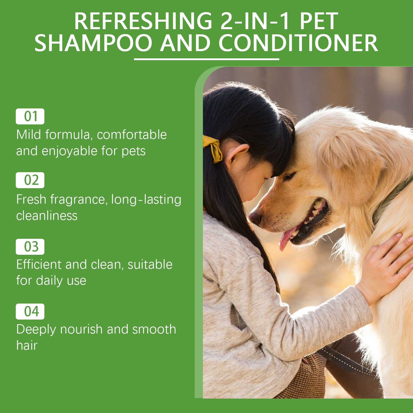 Pet wash and care two-in-one, dog and cat scented body wash, pet hair care cleaning body wash