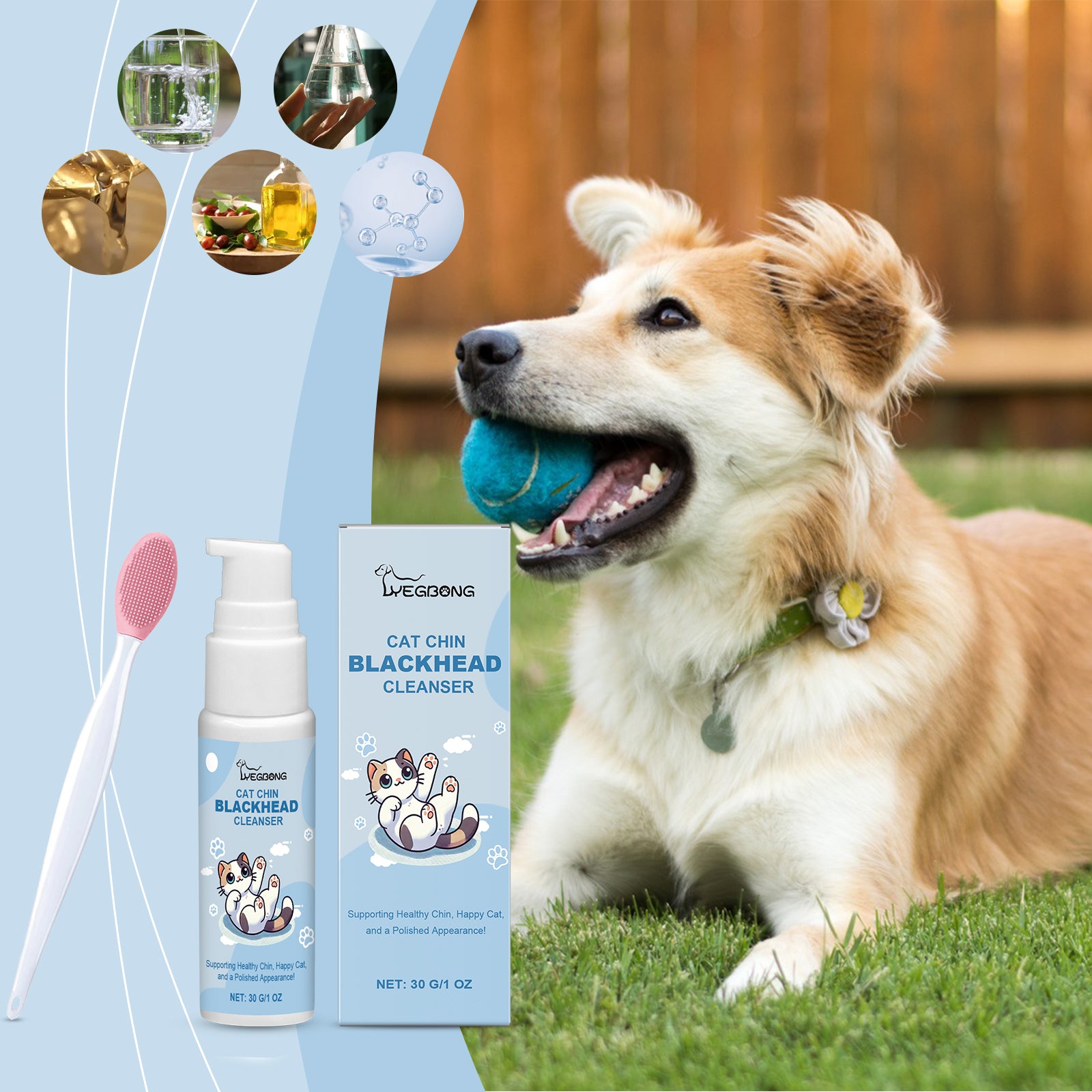 Pet oral cleaning care set, gentle cleaning cat and dog mouth decontamination maintenance cleaning solution