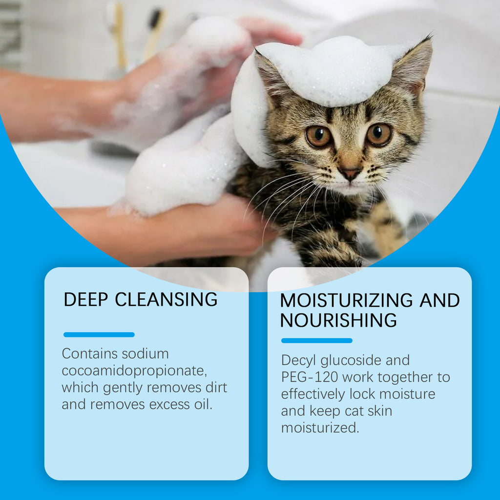 Cat cleaning mousse, cat cleaning foam pet care mild non-irritating cleaning mousse