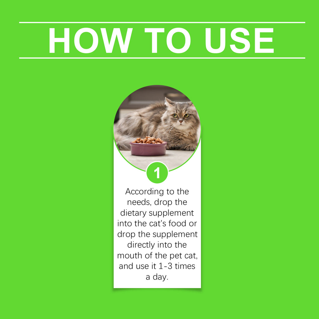 Probiotic drops for cats, care for cat health and vitality, care and absorb nutritional supplements