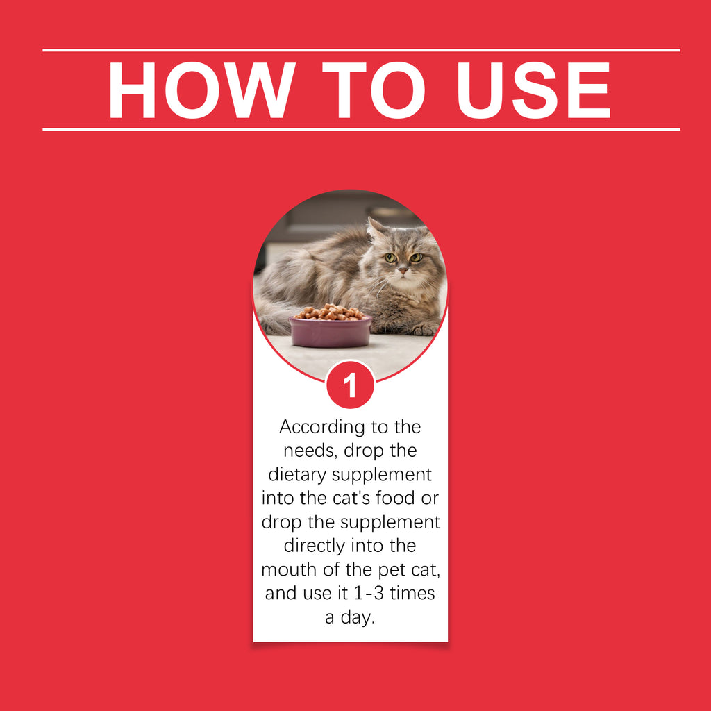 Pet dietary supplements, care for pet physical discomfort, cat absorption nutritional supplements