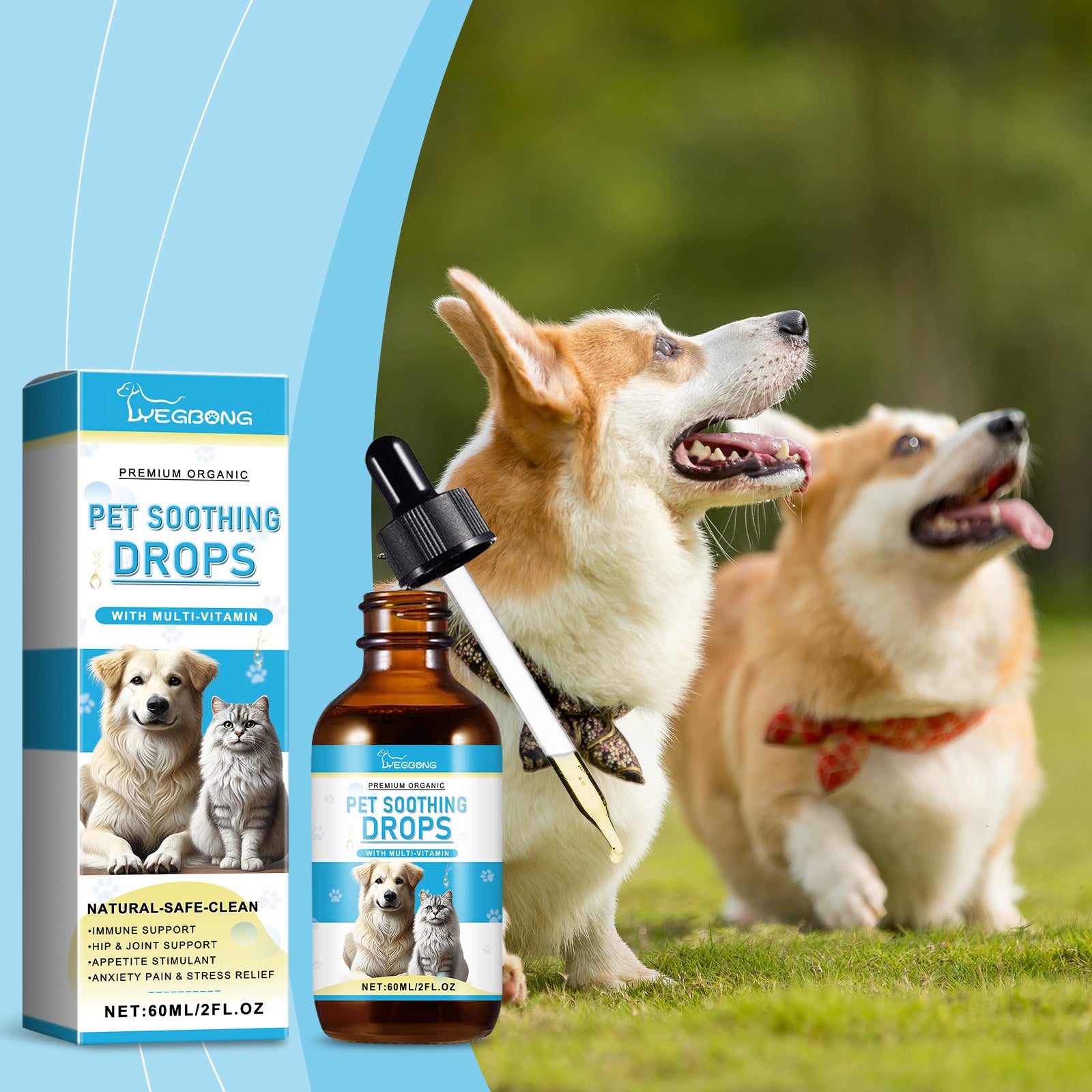 Pet Care Drops, Pet Immunity Boosting Dog Care Pet Nutritional Supplements for Cats