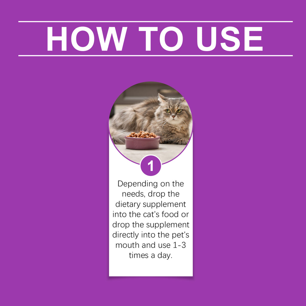 Pet cat vitamin drops, care for pet physical discomfort, daily care vitamin supplements