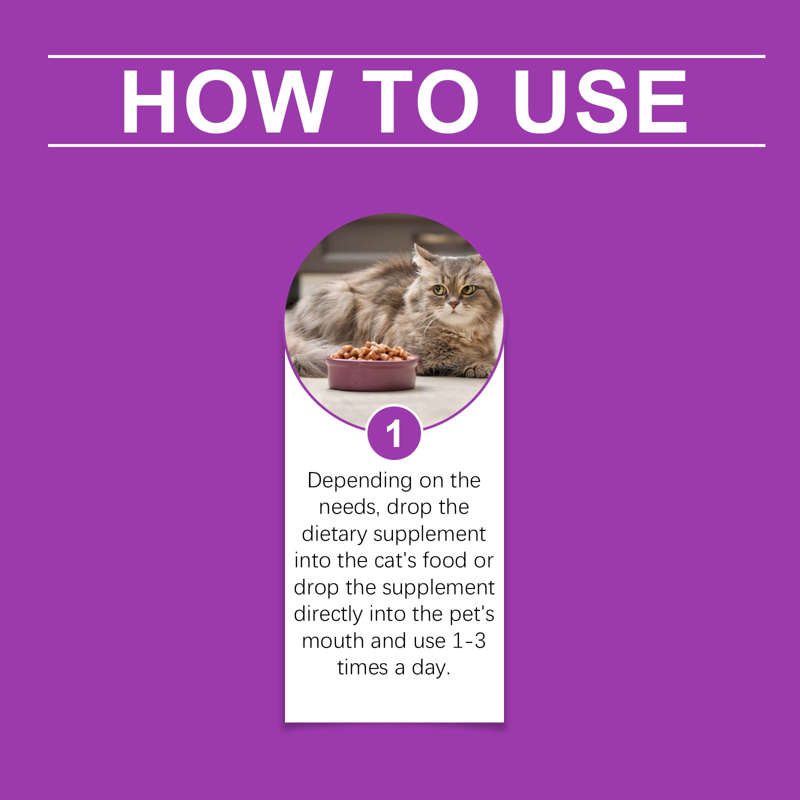 Pet cat vitamin drops, care for pet physical discomfort, daily care vitamin supplements