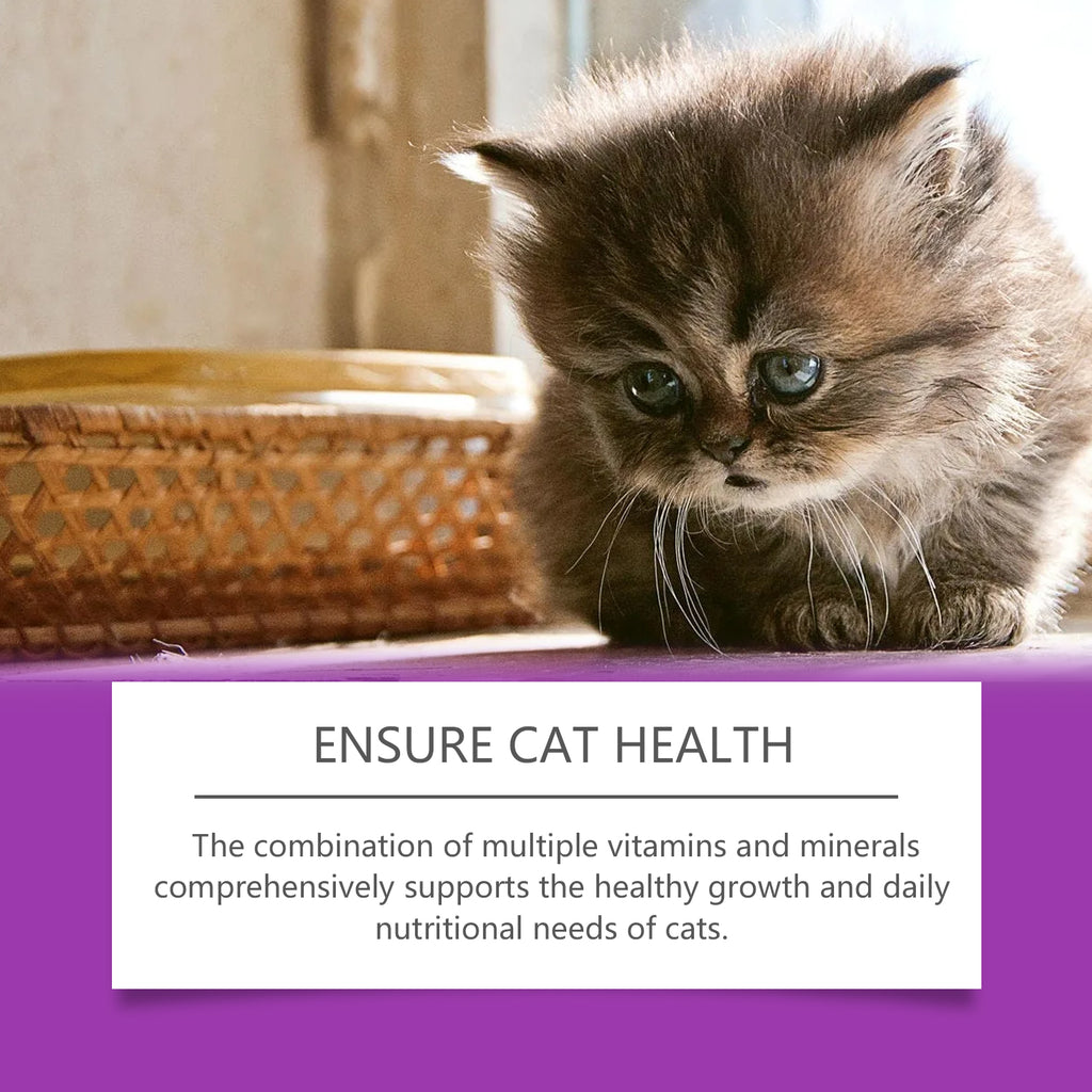 Pet cat vitamin drops, care for pet physical discomfort, daily care vitamin supplements
