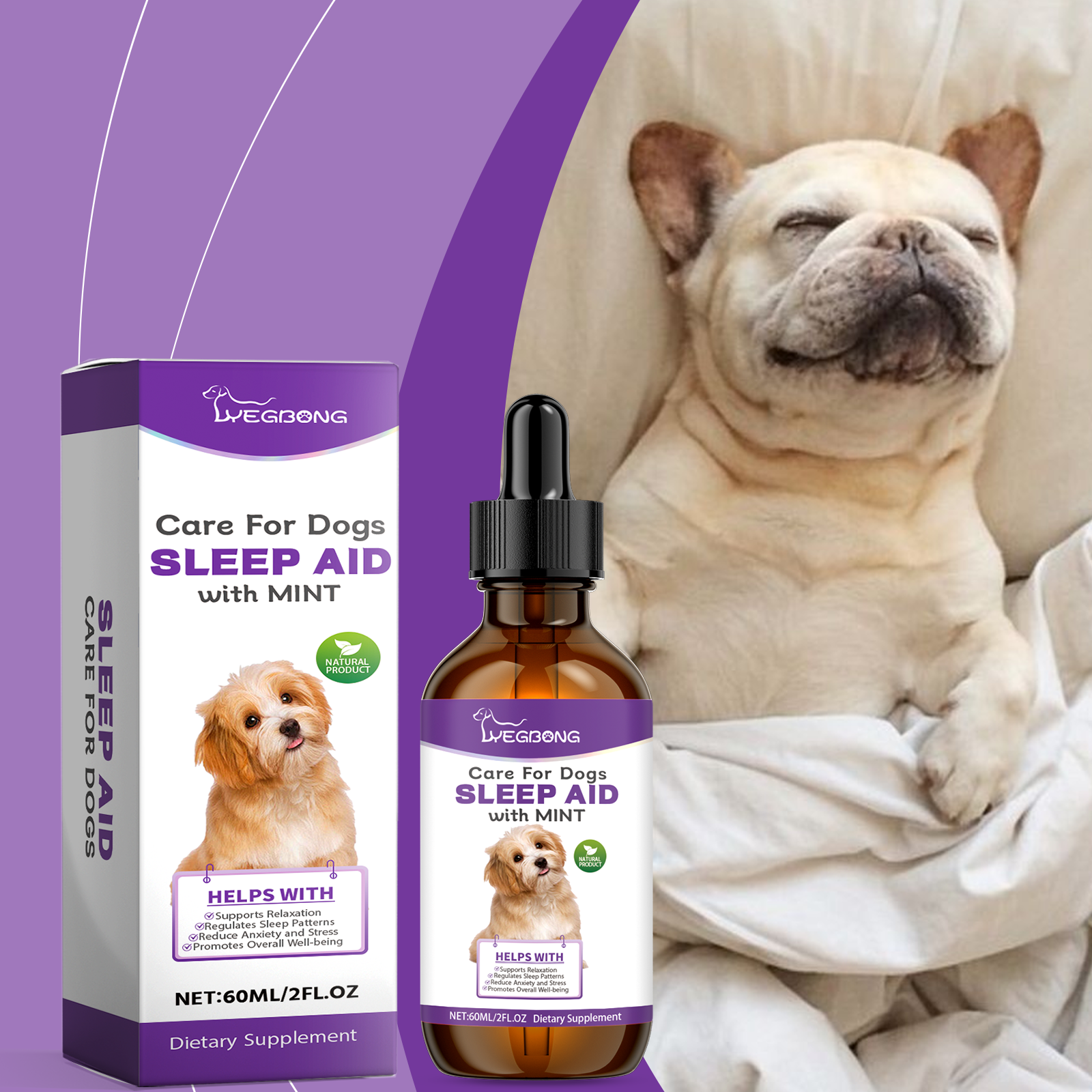 Dog Sleep Drops, Pampering Dog Night Sleep Pet Sleep Care Drop Supplements