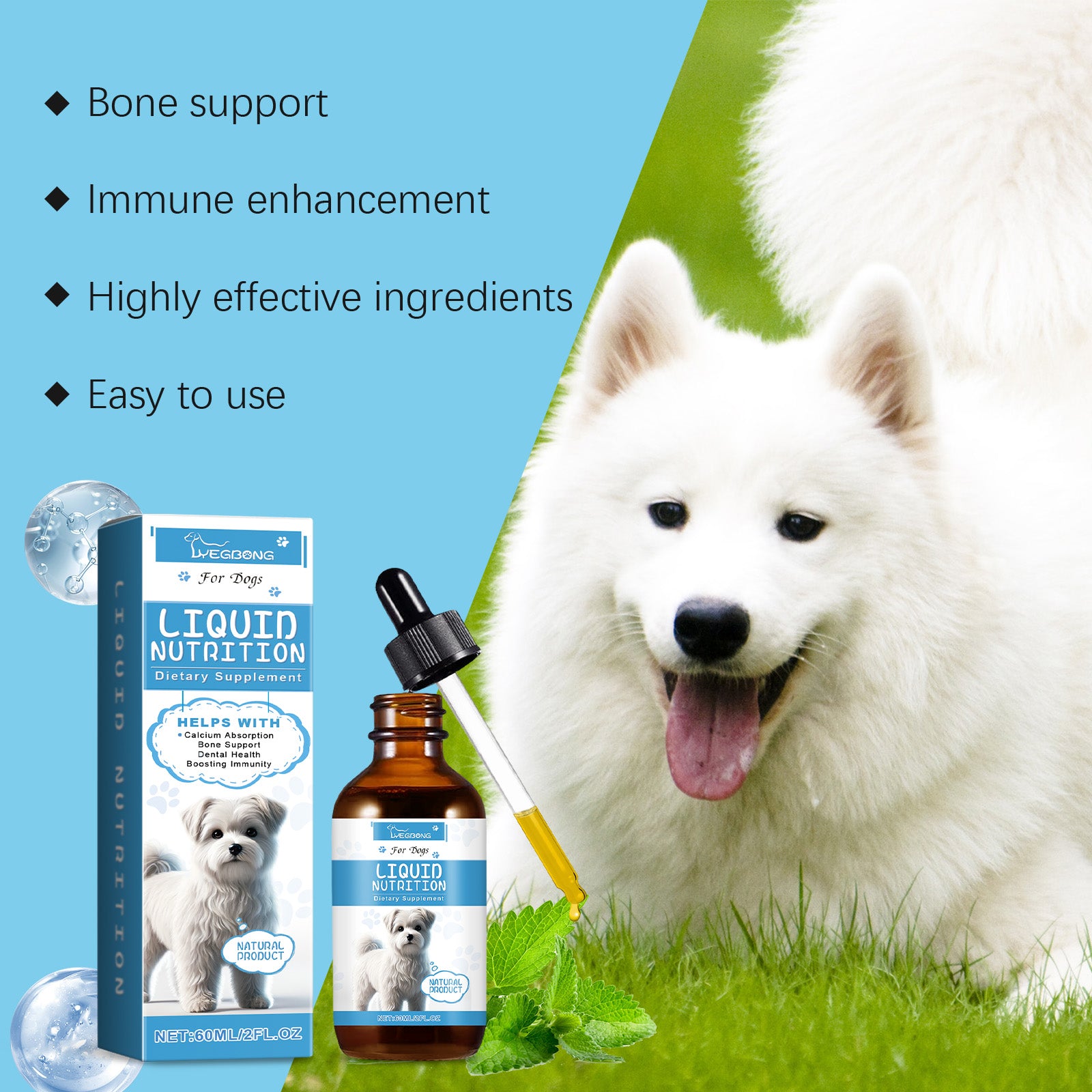 Pet Vitamin Supplement Drops to Boost Immune Vitality Health Dietary Supplement Drops