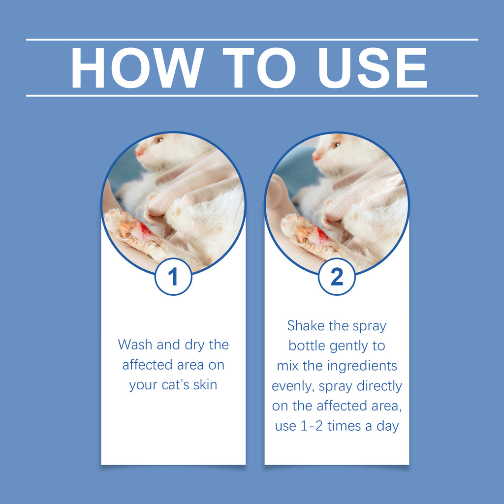 Cat Skin Care Spray, Gentle Cleansing Care Pet Skin Discomfort Physical Care