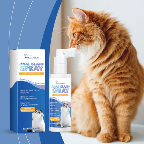 Cat anal gland odor removal spray, fresh odor removal cat post-toilet cleansing spray