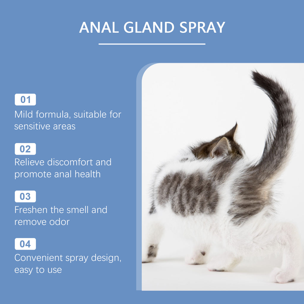 Cat anal gland odor removal spray, fresh odor removal cat post-toilet cleansing spray