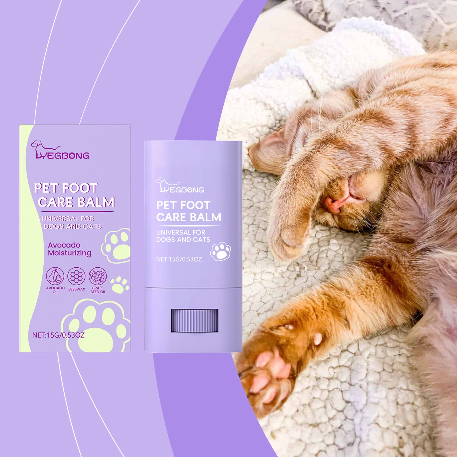 Pet Foot Care Cream, Dog Cat Paw Foot Moisturizing and Moisturizing Daily Care Cream