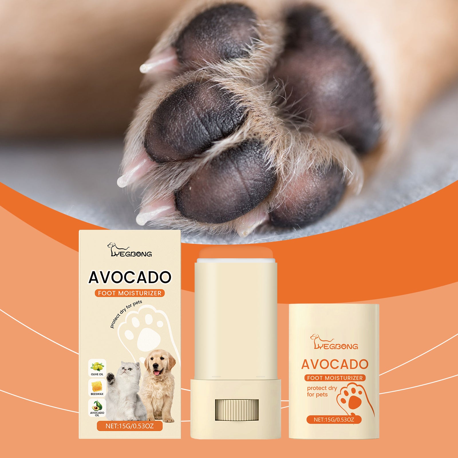 Pet moisturizing claw cream, pet grooming, anti-drying and cracking, meticulous care, sole care, foot moisturizing cream