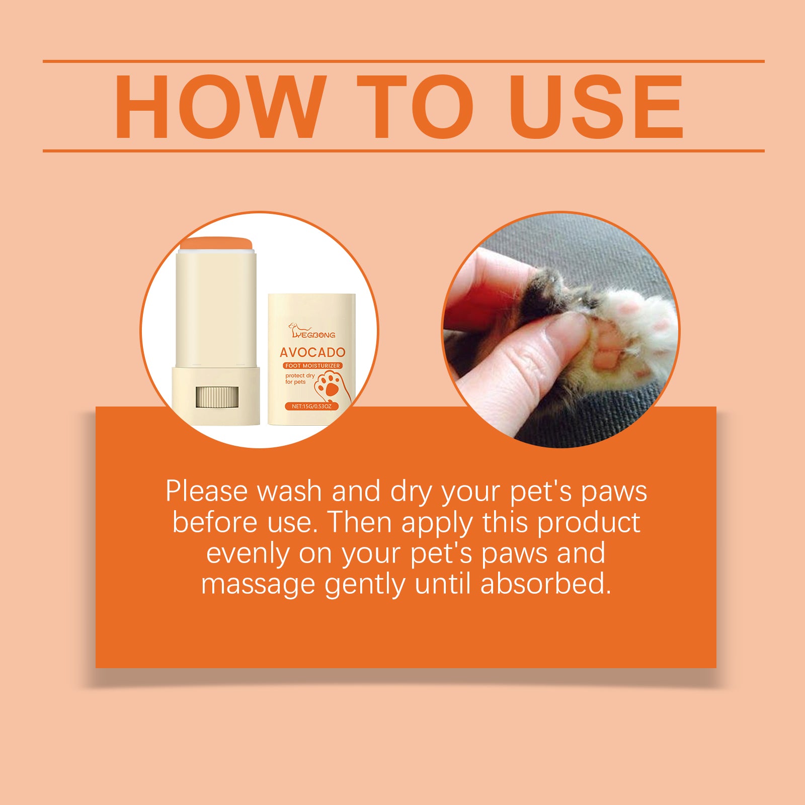 Pet moisturizing claw cream, pet grooming, anti-drying and cracking, meticulous care, sole care, foot moisturizing cream