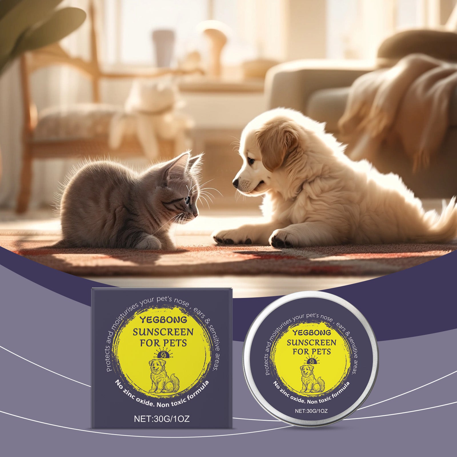 Pet protective cream, mild ingredients soothing care clean pet skin cat ** often used