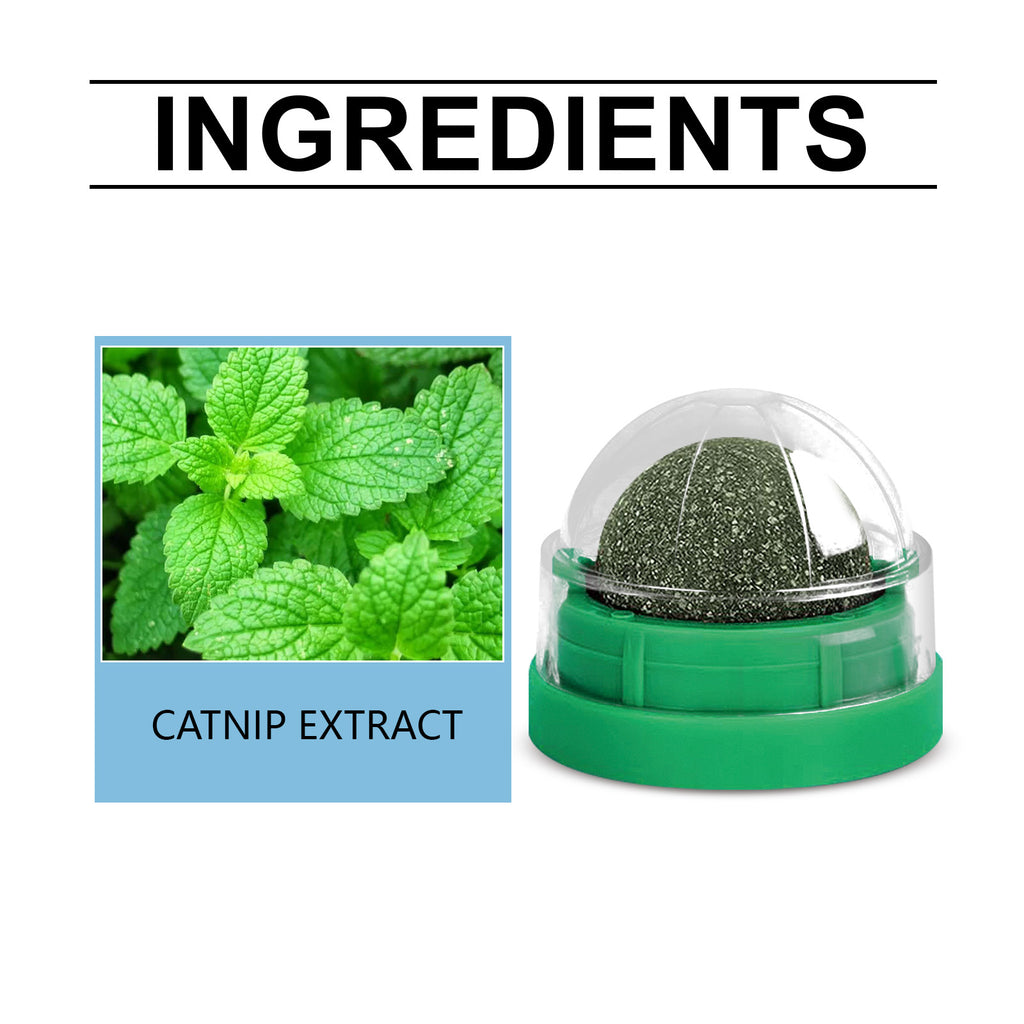 Mint flavored spinning cat ball toy, chewing toy tooth cleaning care spinning mint ball