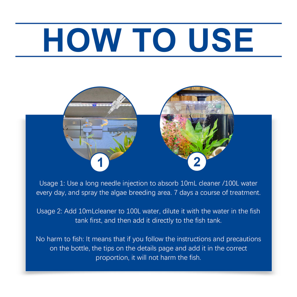 Fish tank water clarifier, clean fish tank stains, sludge, clear water quality, control algae growth