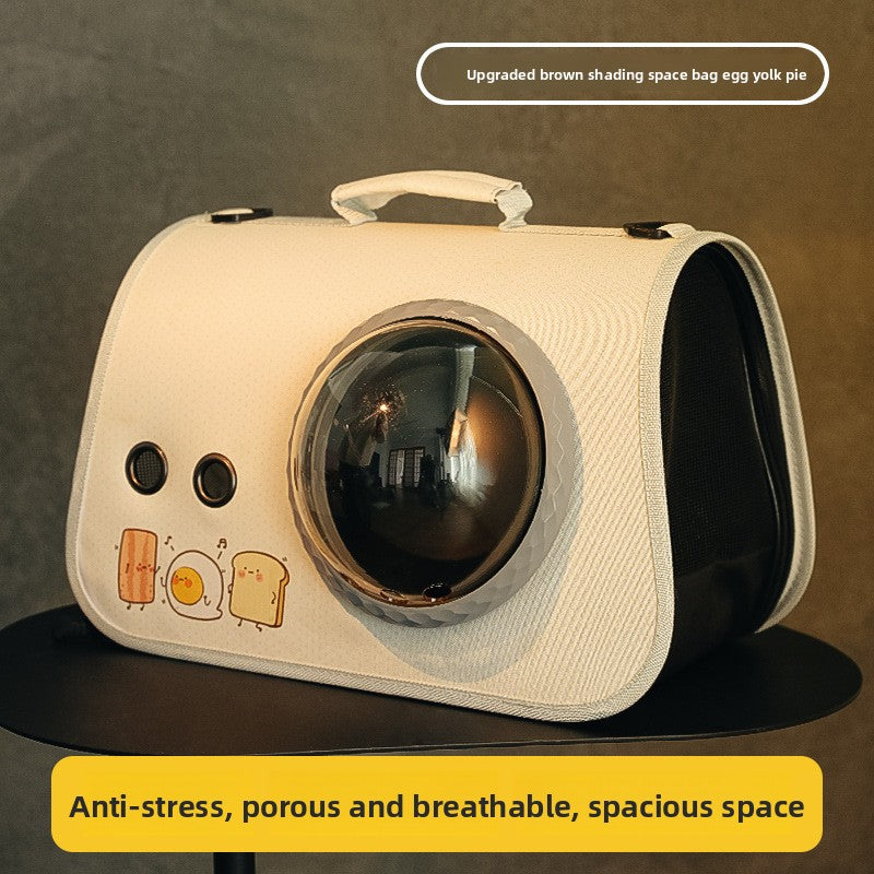 Portable cat bag Transparent outing bag Crossbody pet bag Cat handbag Pet backpack